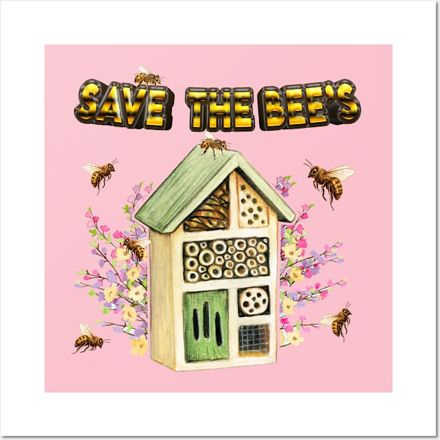 SAVE THE BEE'S Wall Art by WalkingMombieDesign